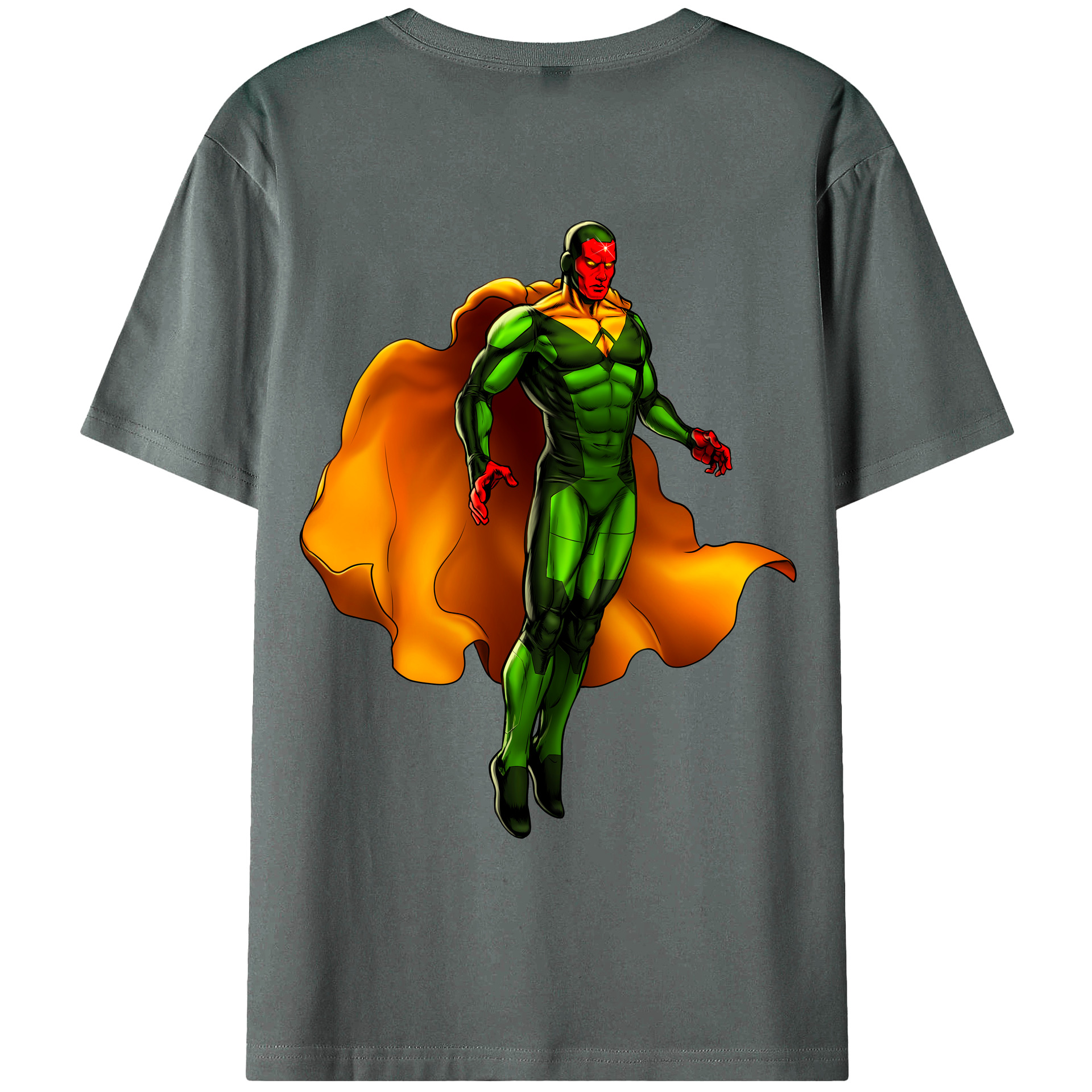 （画像用） アベンジャーズ The Avengers 綿100％ メンズ半袖Tシャツ（バックプリント） 通気性